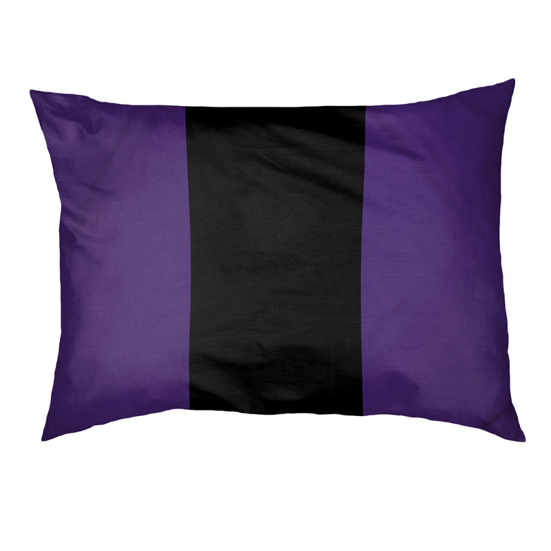 Coussin Golden State, Moyen (l 28 po x P 18 po x H 6 po), Mauve / noir / mauve