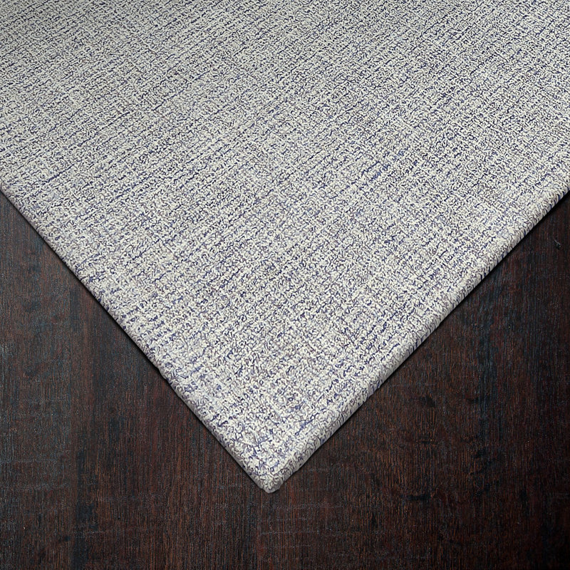 Tapis gris clair en laine fait à la main Carreon, Rectangle 3 pi 3 po x 5 pi 3 po