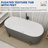 Colour 67" L x 31" W Fluted Freestanding Soaking Acrylic Bathtub with Chrome Drain and Overflow-90948244