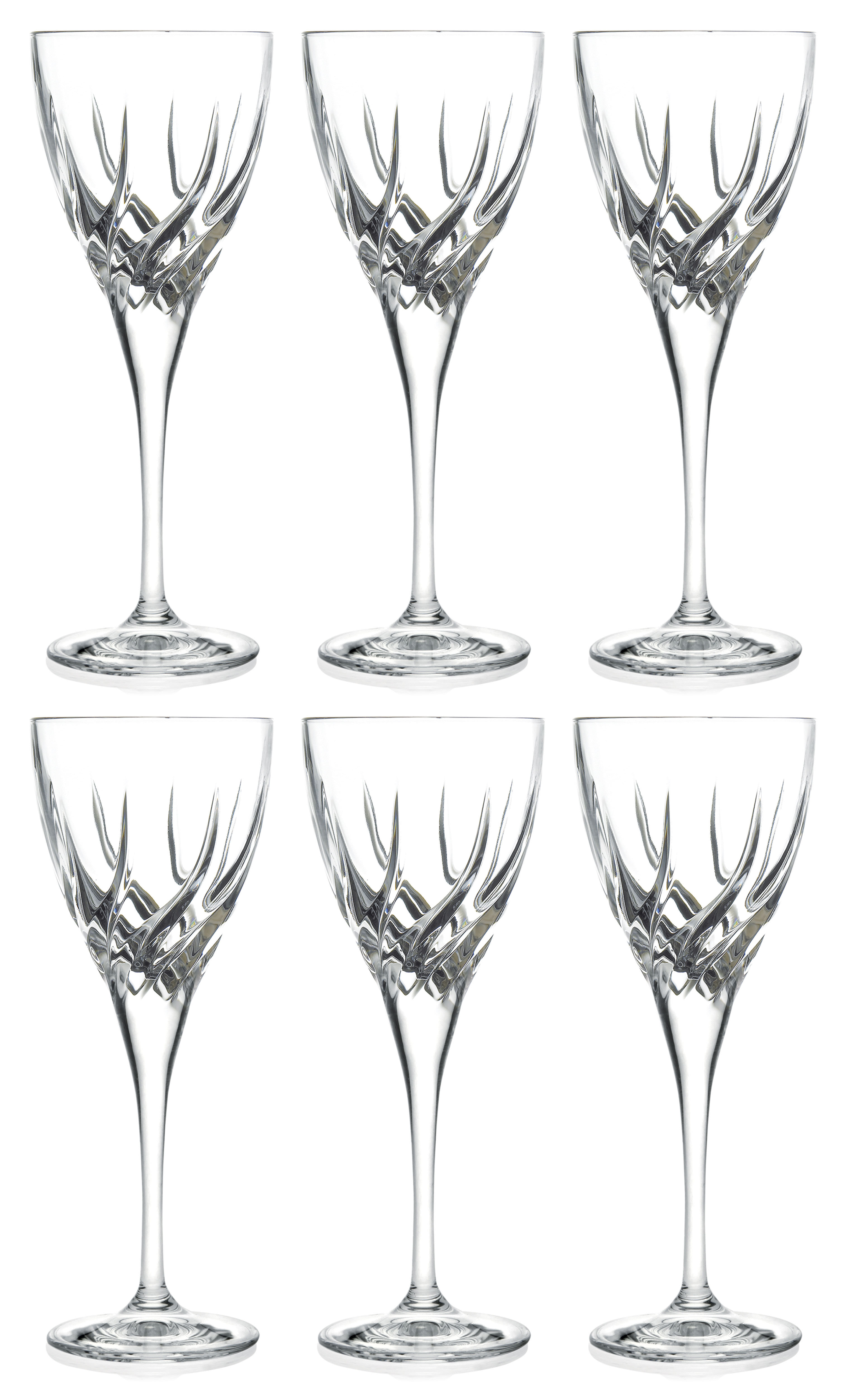 Wine Glass Water Glasses Set of 6 Goblet 10 oz. by Majestic Gifts