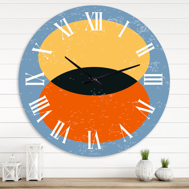 Minimales compostions géométriques de formes élémentaires - horloge murale moderne, Grand