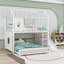 Lit superposé en métal avec glissière intégrée, bande lumineuse à DEL, tablettes de rangement et tringle-1353601950-1353601951