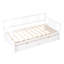 Lit de jour simple avec tiroirs en blanc - offre un endroit de repos confortable en bois massif de qualité construite pour la durabilité-969941653