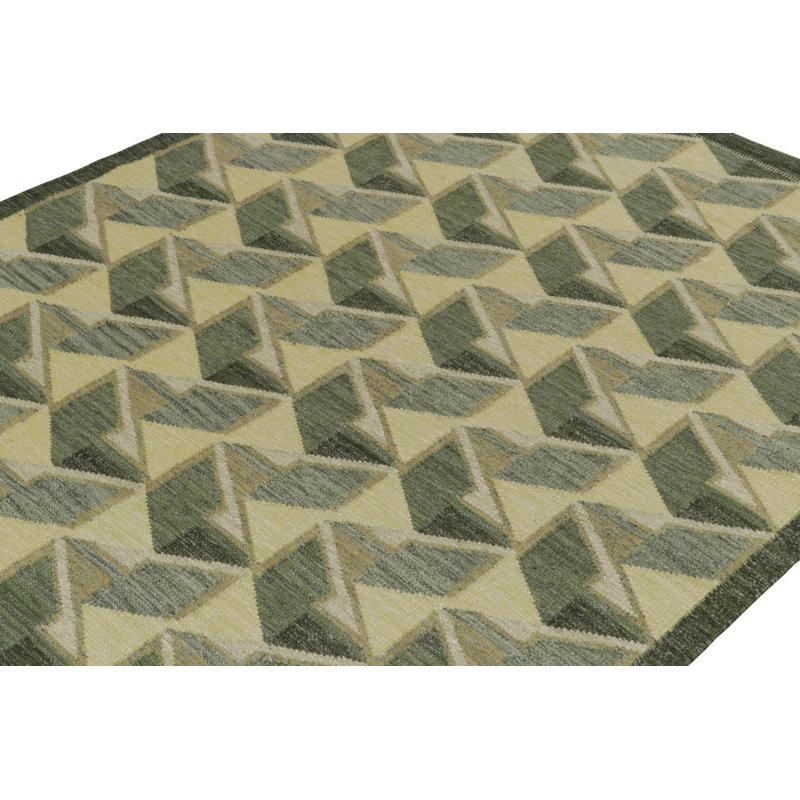 Scandinavian Wool Geometric Area Rug, Rectangle 13' x 19'