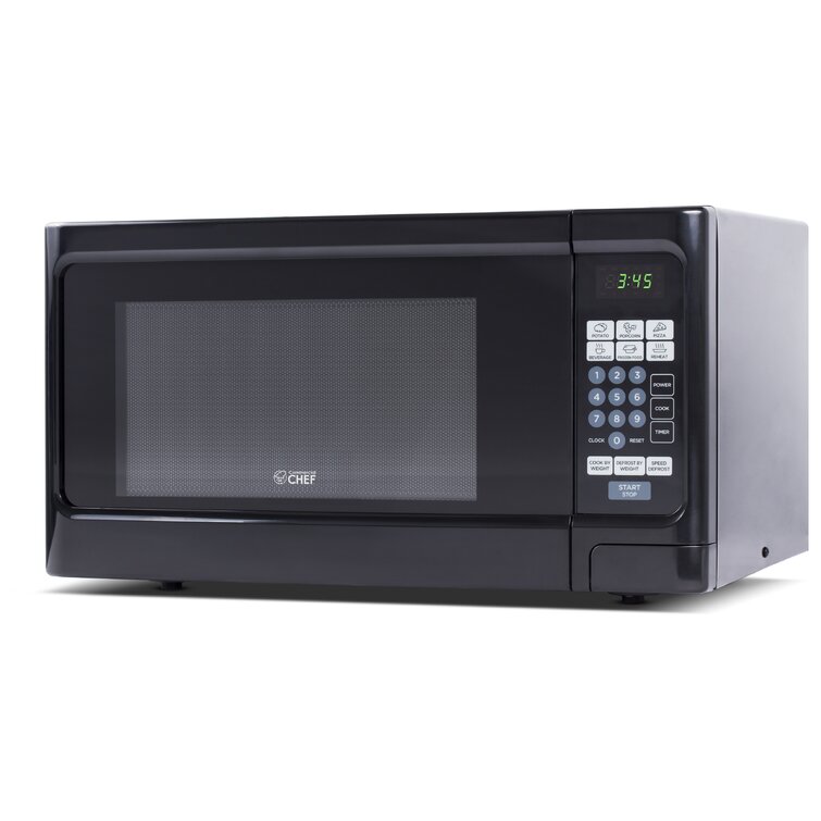 Commercial Chef CHM9MS COMMERCIAL CHEF Small Microwave 0.9 Cu.  Ft.Countertop Microwave with Touch Controls & Digital Display, Stainless  Steel