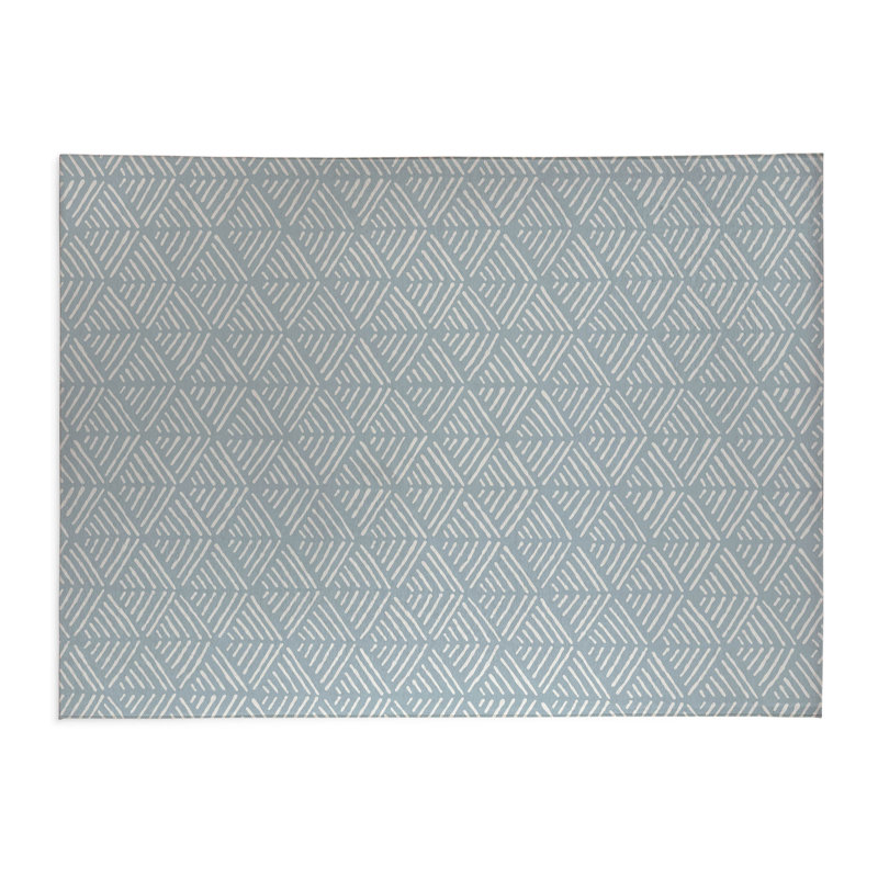 Tapis de bureau Tribal Dreamer, L 6 pi x L 4 pi, Bleu ardoise