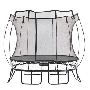 Springfree Compact Backyard Oval Trampoline w/ FlexiNet and Soft Edge