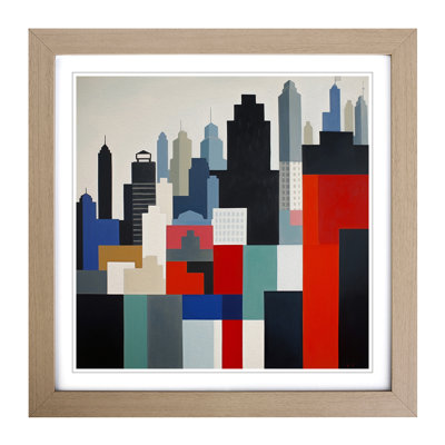 City Of Hong Kong Suprematism - Framed Print