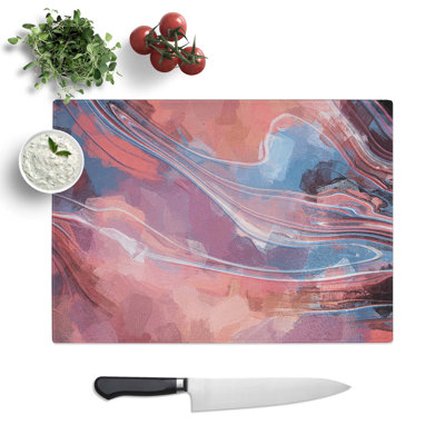 Glass Honey Stream in Abstract Chopping Board