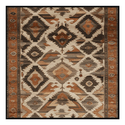 Machine Washable Persian Brown Area Rug