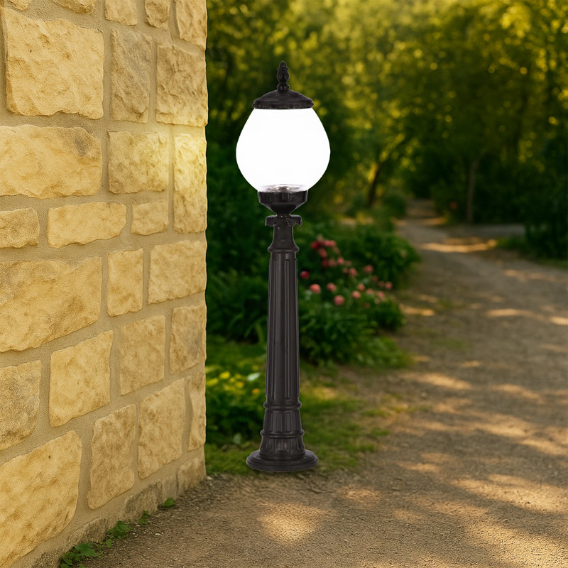 Lampe sur pied d'extérieur 35,4 po de hauteur, Noir