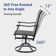6 - Person Upgraded Metal Patio Swivel Dining Chair Set with Rectangular Table