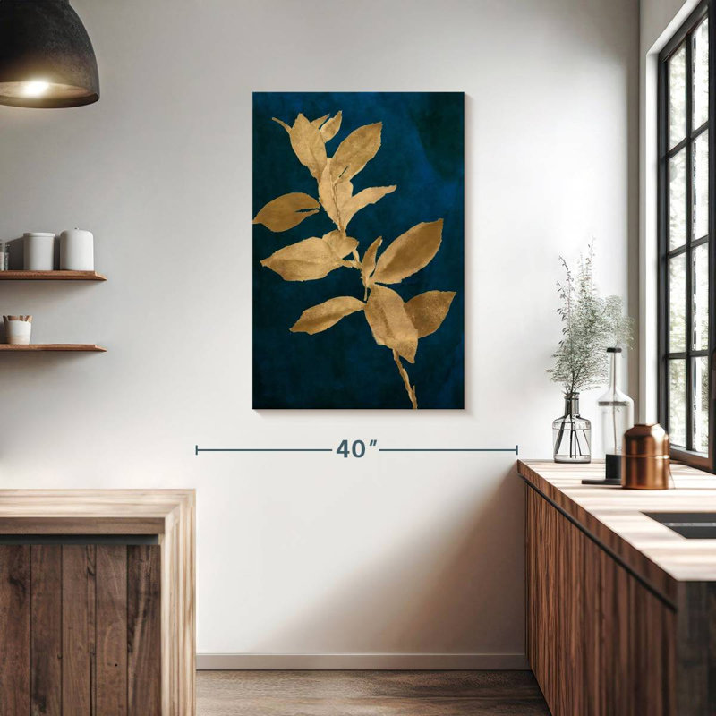 Feuilles d'or IV, H 39 po x l 26 po