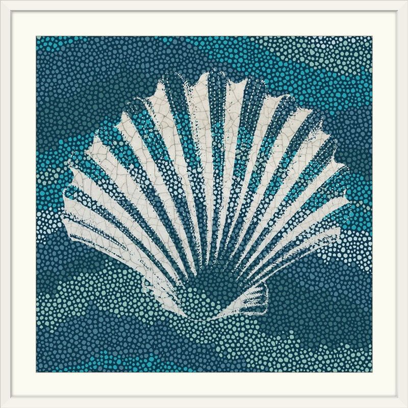 «Sea Glass I», impression, Cadre blanc, H 32 po x l 32 po x P 1 po