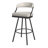 Alisier Black Finish Metal Vegan Leather Swivel Chair (Set Of 2)-417602121-417602133