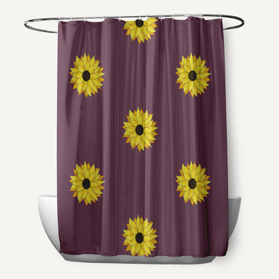 Rideau de douche simple Vieux Floral