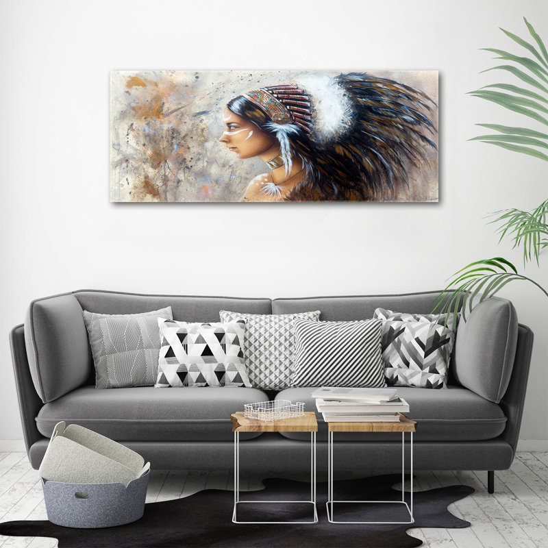 Indian - Print, Canvas, 50cm H x 125cm W x 2cm D