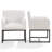 18.9" H Linen Upholstered Sled Base Side Chair with Solid Metal Frame （Set of 2）-41010144