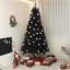 7.5Ft Tall Artificial Auto Open Christmas Tree, Unlit Xmas Tree With 1346 Branch Tips & Steel Base-1781893179