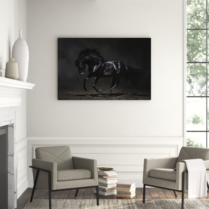 Black Stallion Print, 40" H x 60" W