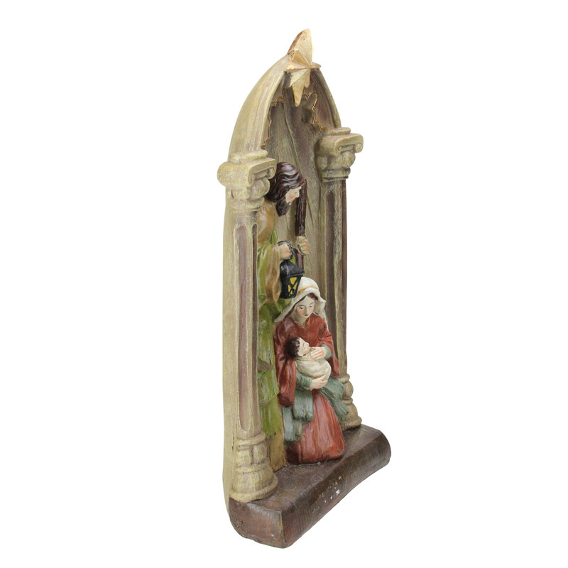Statue de Noël 14,5 "Sainte Famille et Ange
