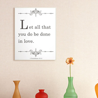 «Let All Be Done in Love» par Lettered and Lined - impression d'art textuel