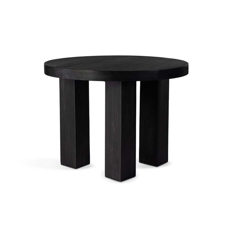 Mesa Solid Wood End Table, Ebony Parawood