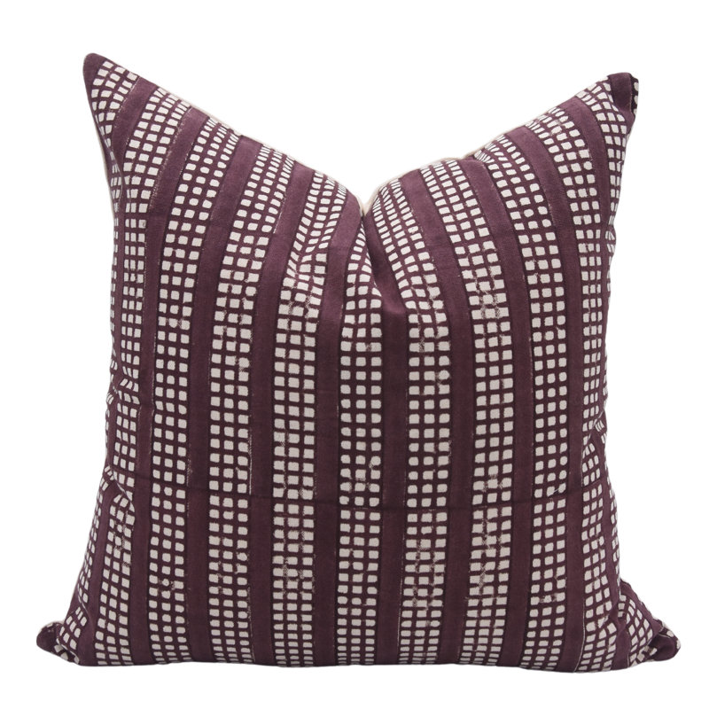 Housse de coussin en coton faite à la main à motif de blocs Boho Farmhouse, 14 po x 20 po