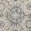 Tapis oriental bleu / crème en polypropylène tissé à la machine Aldie-1022796651