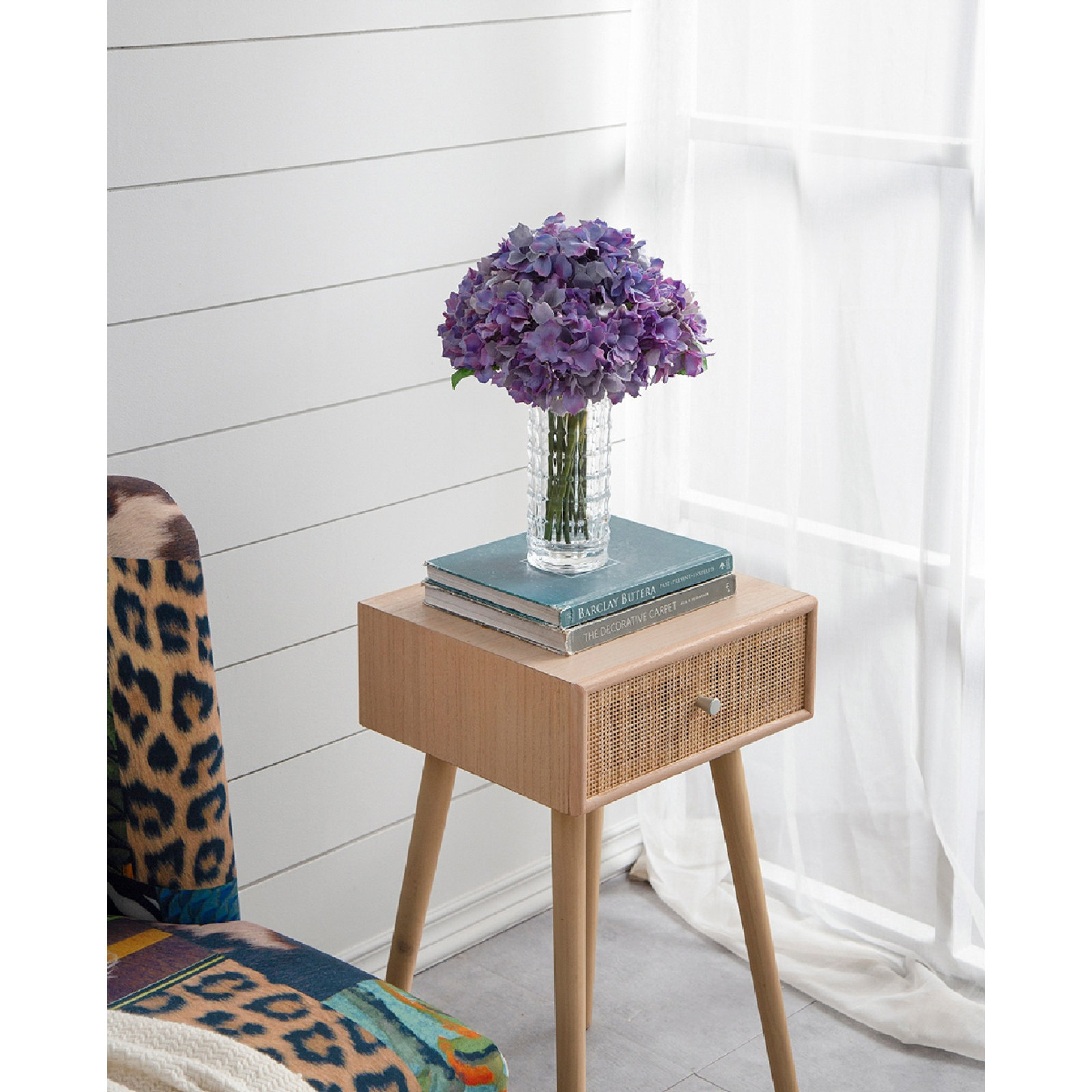 14" Almost-Real Hydrangea - Set of 12, Purple