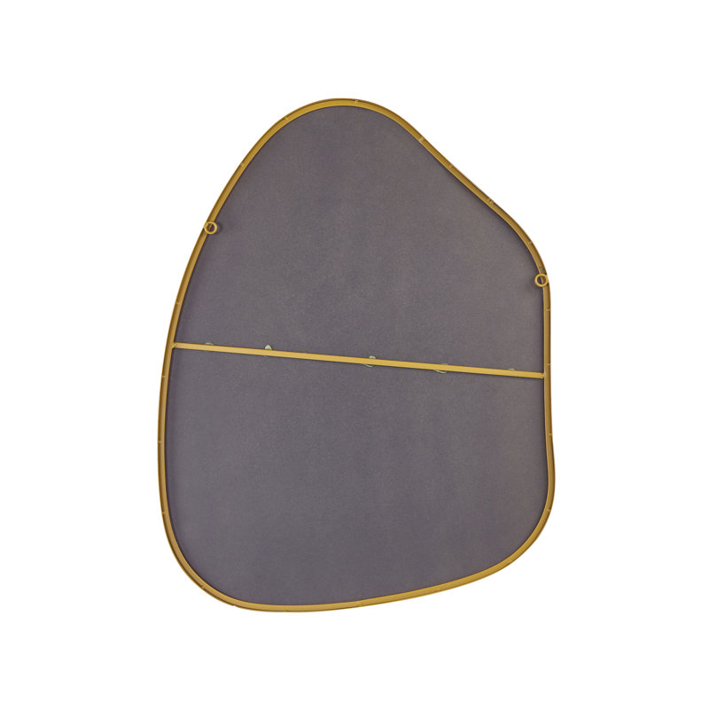 Ocko Metal Wavy Wall Mirror, Gold