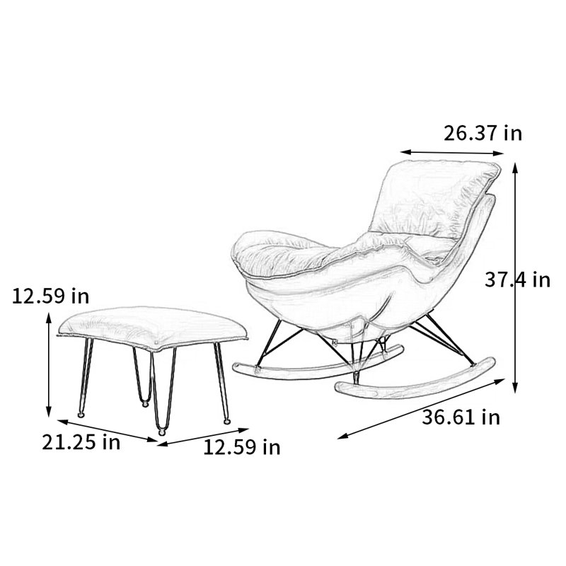 Light Luxury Leisure Rocking Chair Rocking Chair