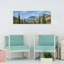 Lac de Garde, cyprès, vue, contemporain, cyprès, paysage, montagne, art mural-740709566