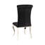 Chaise d'appoint rembourrée en velours Abbie