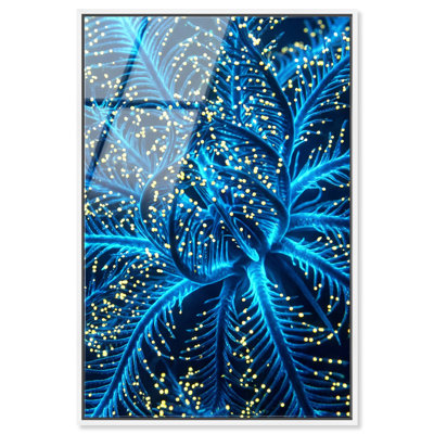 Neon Bloom Acrylic Painting Print