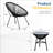 3-Piece Acapulco Wicker Patio Bistro Set with 2 Black Chairs & Glass Table-129231799