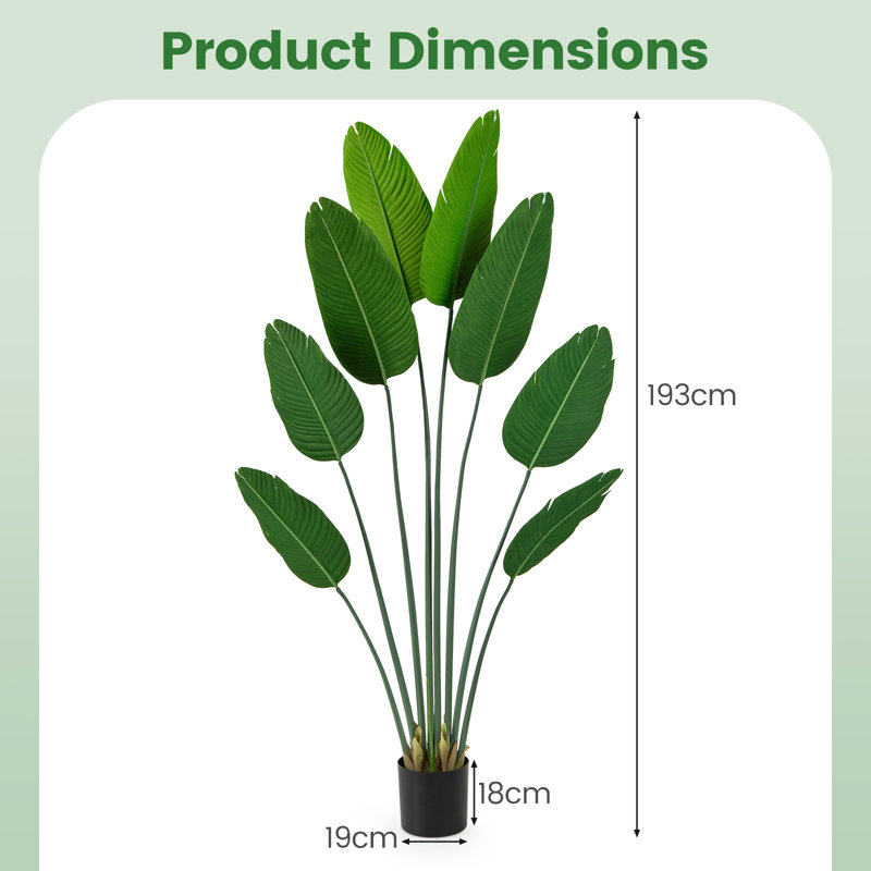 193cm Faux Banana Leaf Plant