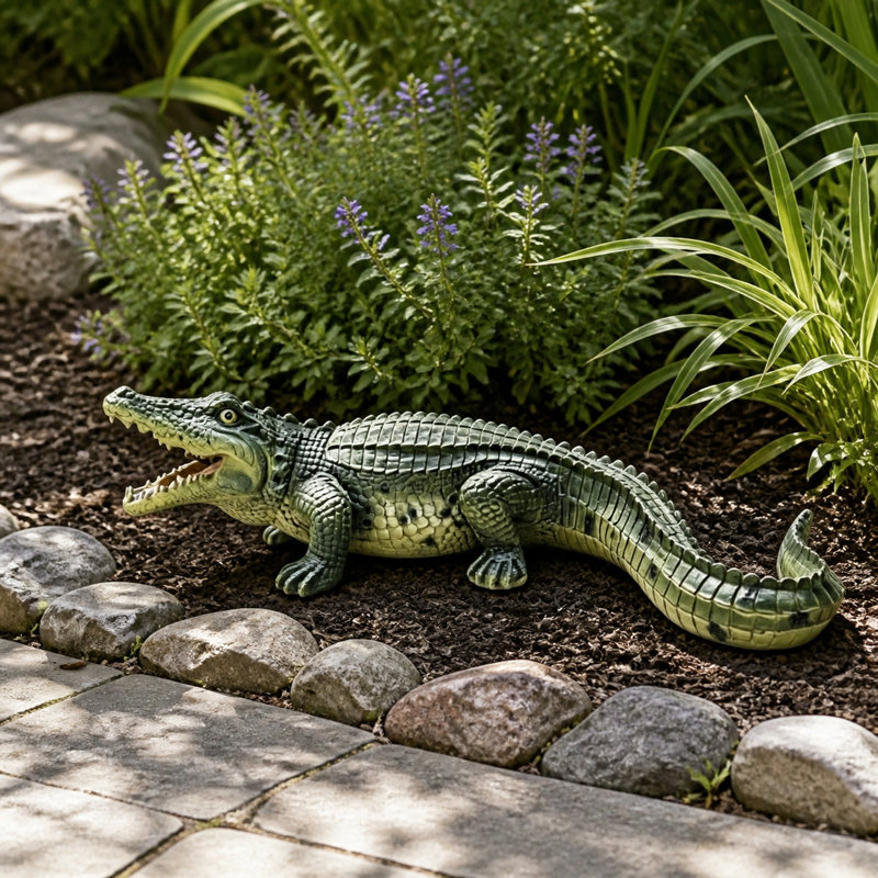 Crocodile Garden Statue