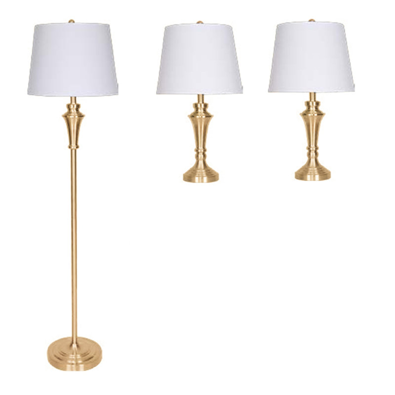 Ensemble de 3 lampes de table Illumina, Or