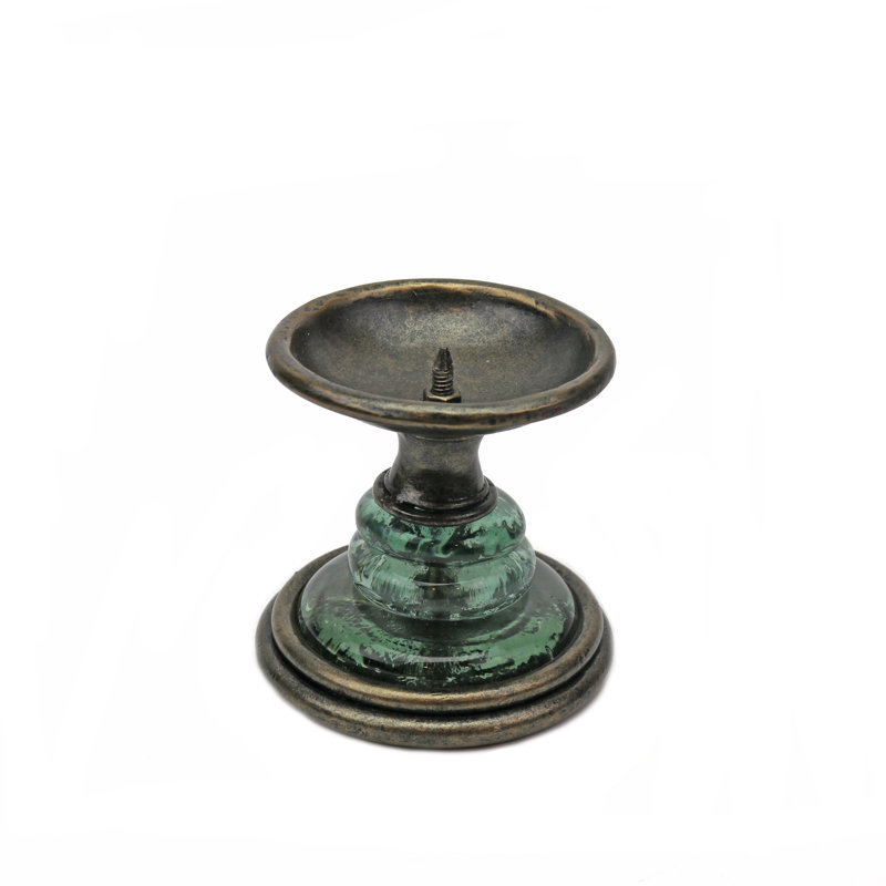 Empire Tabletop Candlestick, 4" H x 4.25" W x 4.25" D