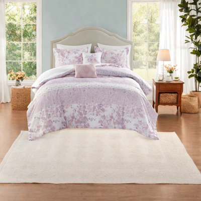 Romantic Polyester Bedding Sets, Vintage Floral Comforter Full/queen