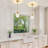 1 - Light Gold Modern Pendant Light with Cylinder Clear Hammered Glass Shade-540492986