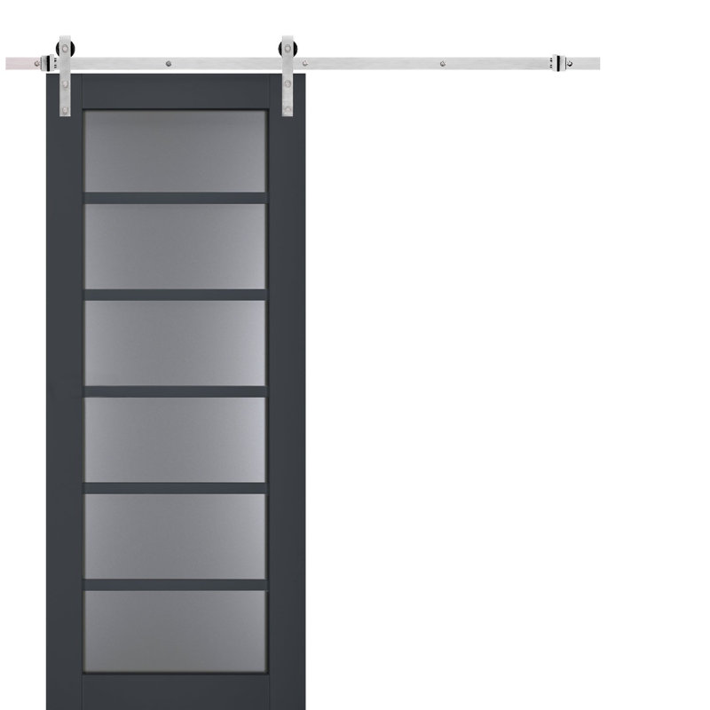 Porte de grange Veregio, Antracite, 32 po x 96 po