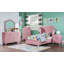 Lit simple tapissier Pink Flannelette-67926781
