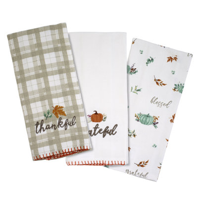 August Grove® Grateful Patch 3-Piece Kitchen Towel Set