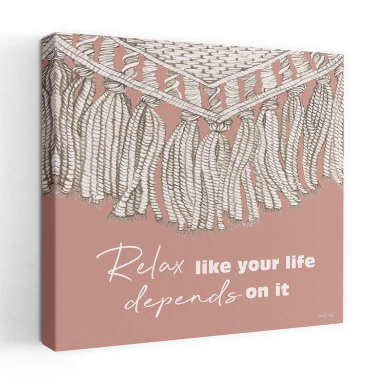 Relax Bohemian Typography Art, 32" H x 32" W