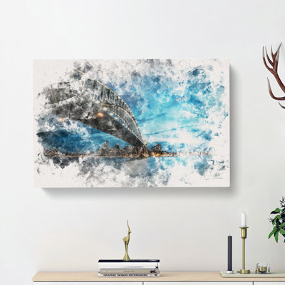 Sydney Harbour Bridge In Australia - Wrapped Canvas Print
