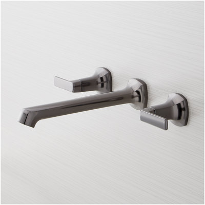 Sefina Wall-Mount Tub Faucet and Rough-In Valve - Gunmetal