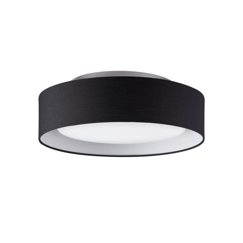 Flushmount, Cotton/Cotton Blend, Matte Black