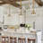 Acrylic Antler Chandelier Ceiling Light Fixtures, Clear Deer Antler Chandelier Lighting, Dimmable Deer Horn Pendant Light - Curved Antler & 11.8" Single Tier 3 Lights-537284901